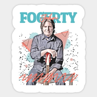 John Fogerty Fan Art Retro Design // Vintage Sticker